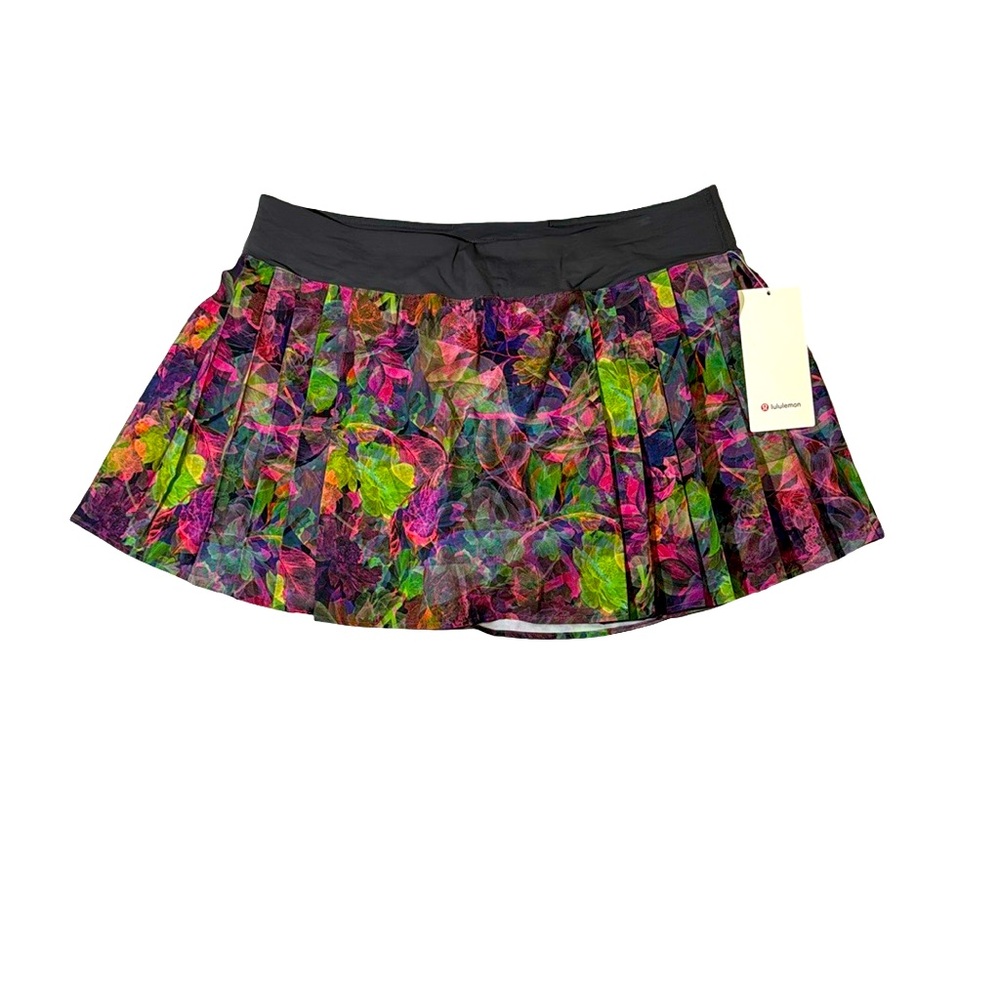 NEW Lululemon women’s 14 side-pleated HR tennis skirt in vivid floral NWT - Picture 4 of 9